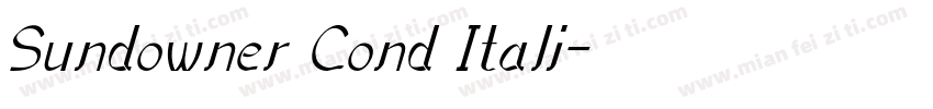 Sundowner Cond Itali字体转换
